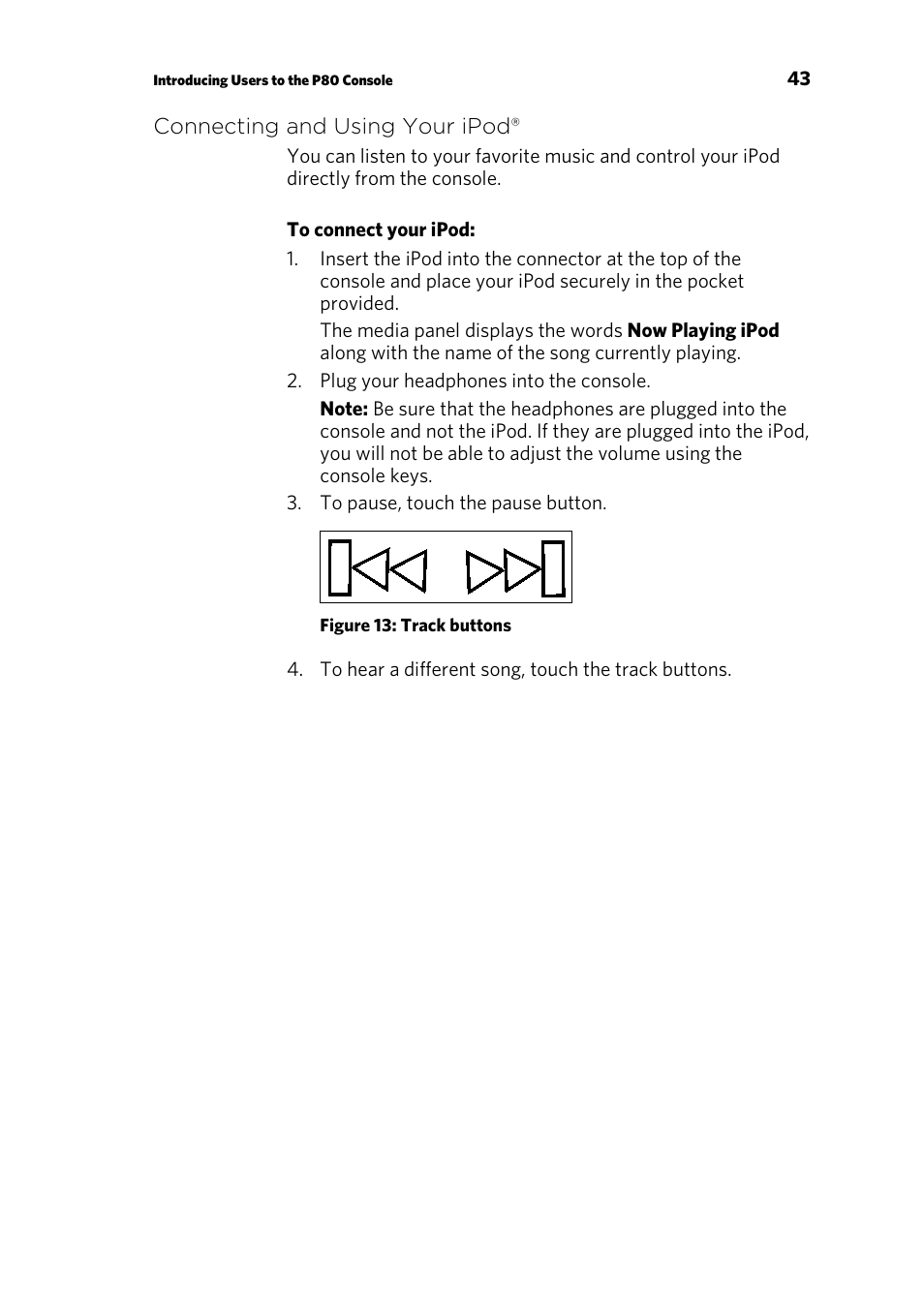 Connecting and using your ipod, Using the workout progress panel | Precor p80 User Manual | Page 45 / 112