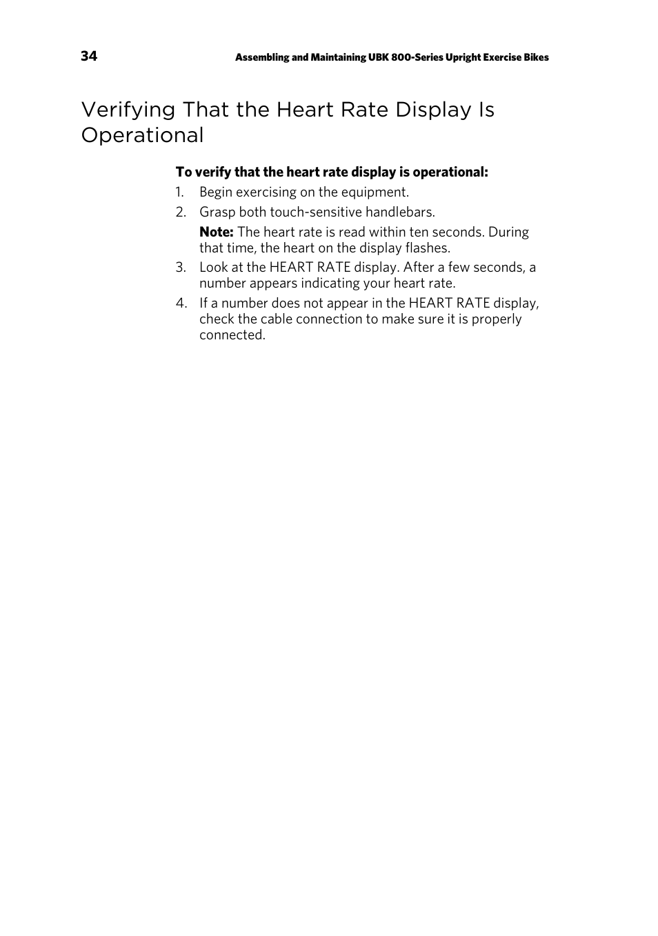 Precor UBK 800 User Manual | Page 36 / 52