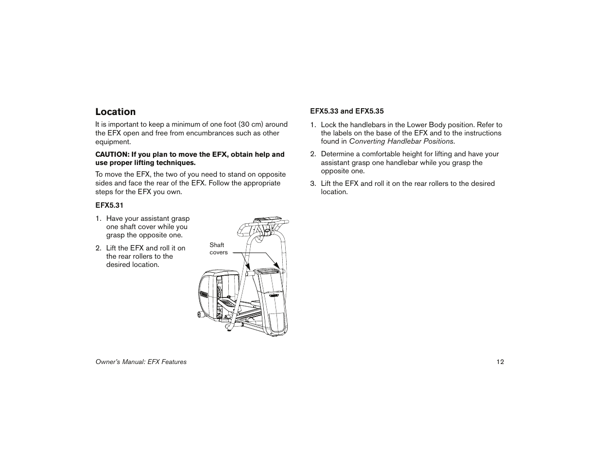 Location | Precor 5.31 User Manual | Page 14 / 68