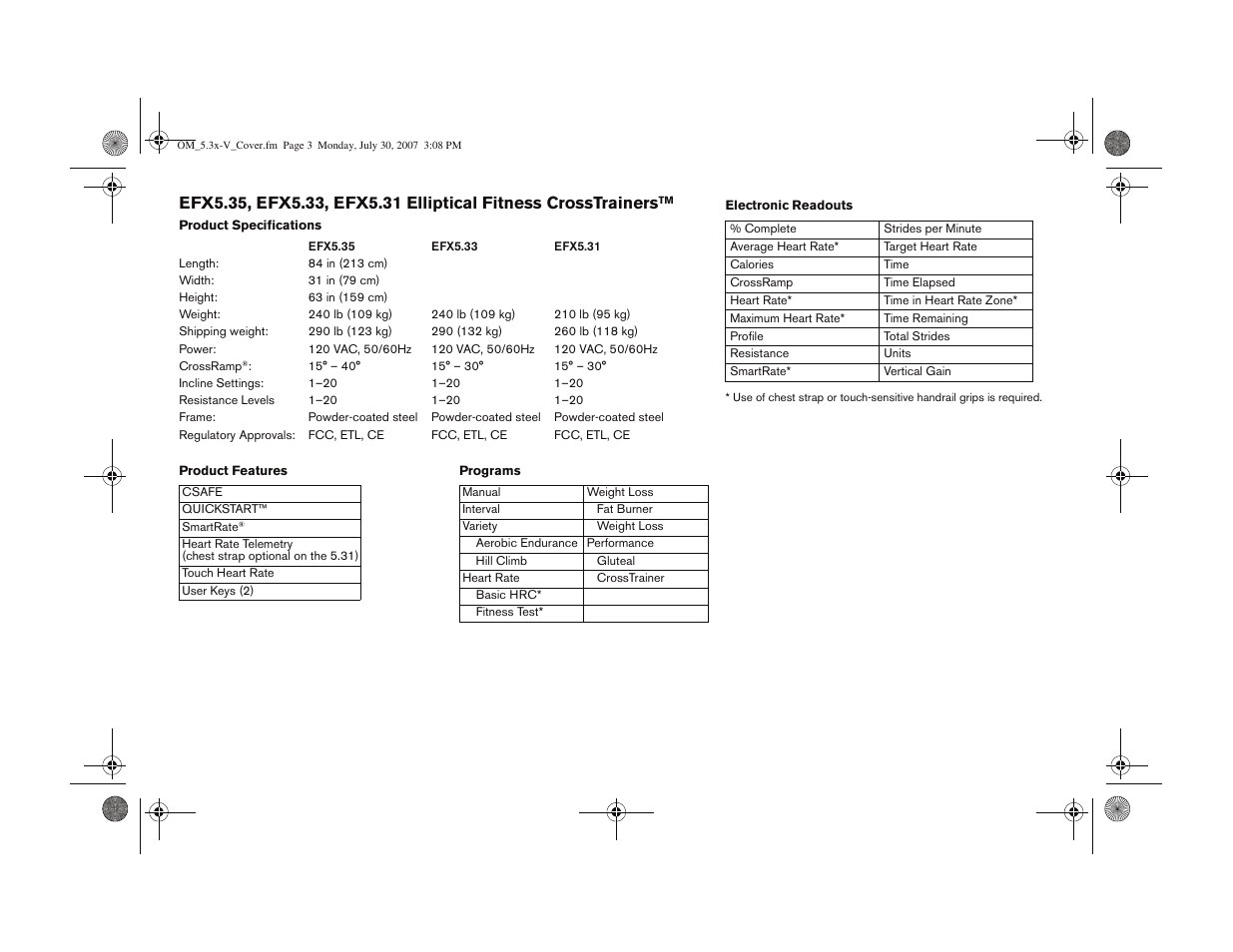 Precor 5.31 User Manual | Page 67 / 68