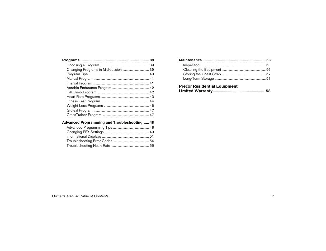 Precor 5.31 User Manual | Page 9 / 68