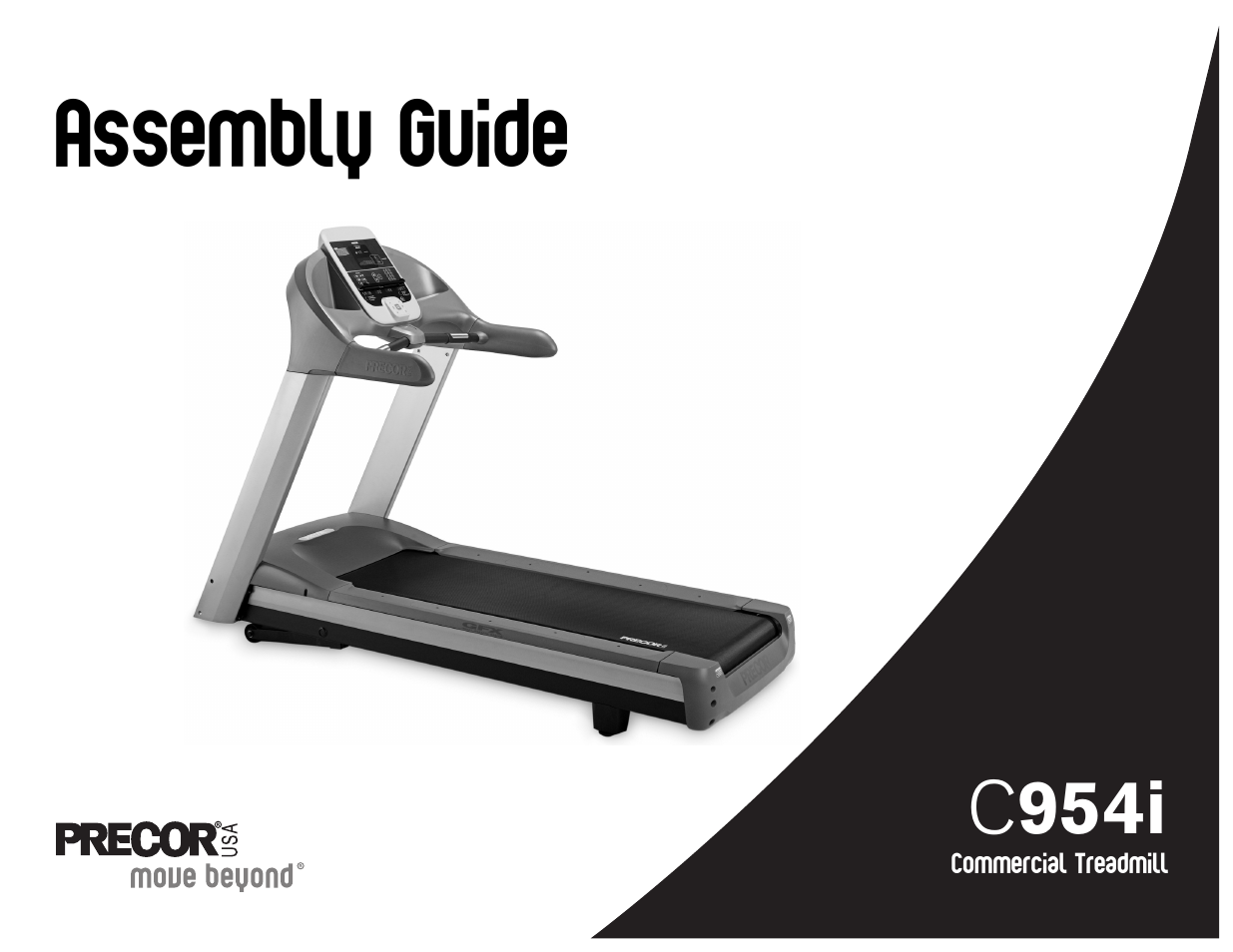 49333-103 c954i gen06 tread ag_0207_en, Assembly guide | Precor EFX534i User Manual | Page 85 / 98