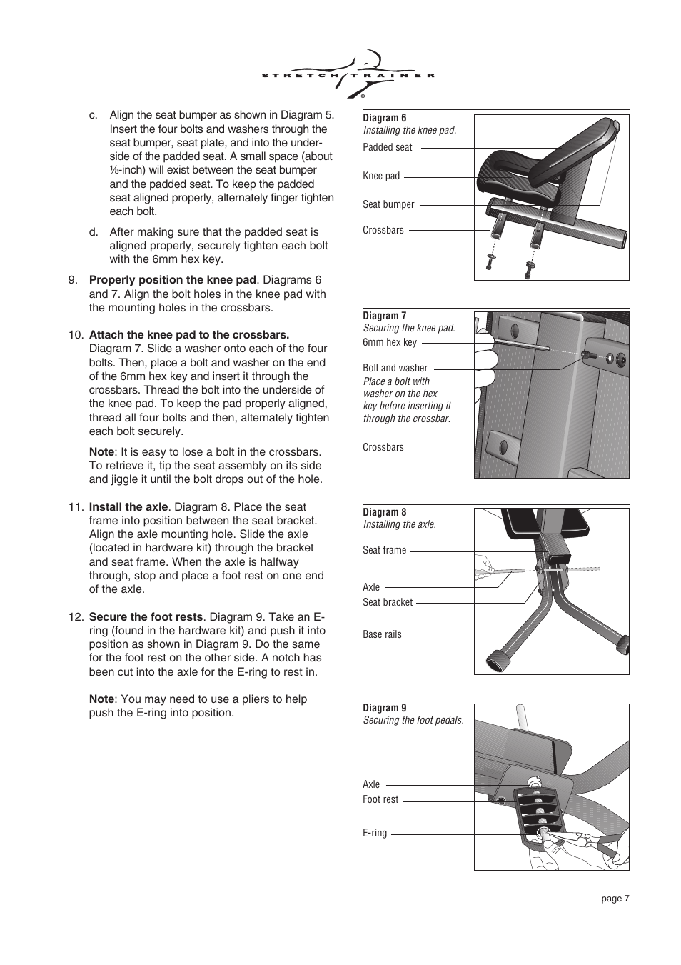 Precor Commercial Stretch Trainer C240 User Manual | Page 7 / 16