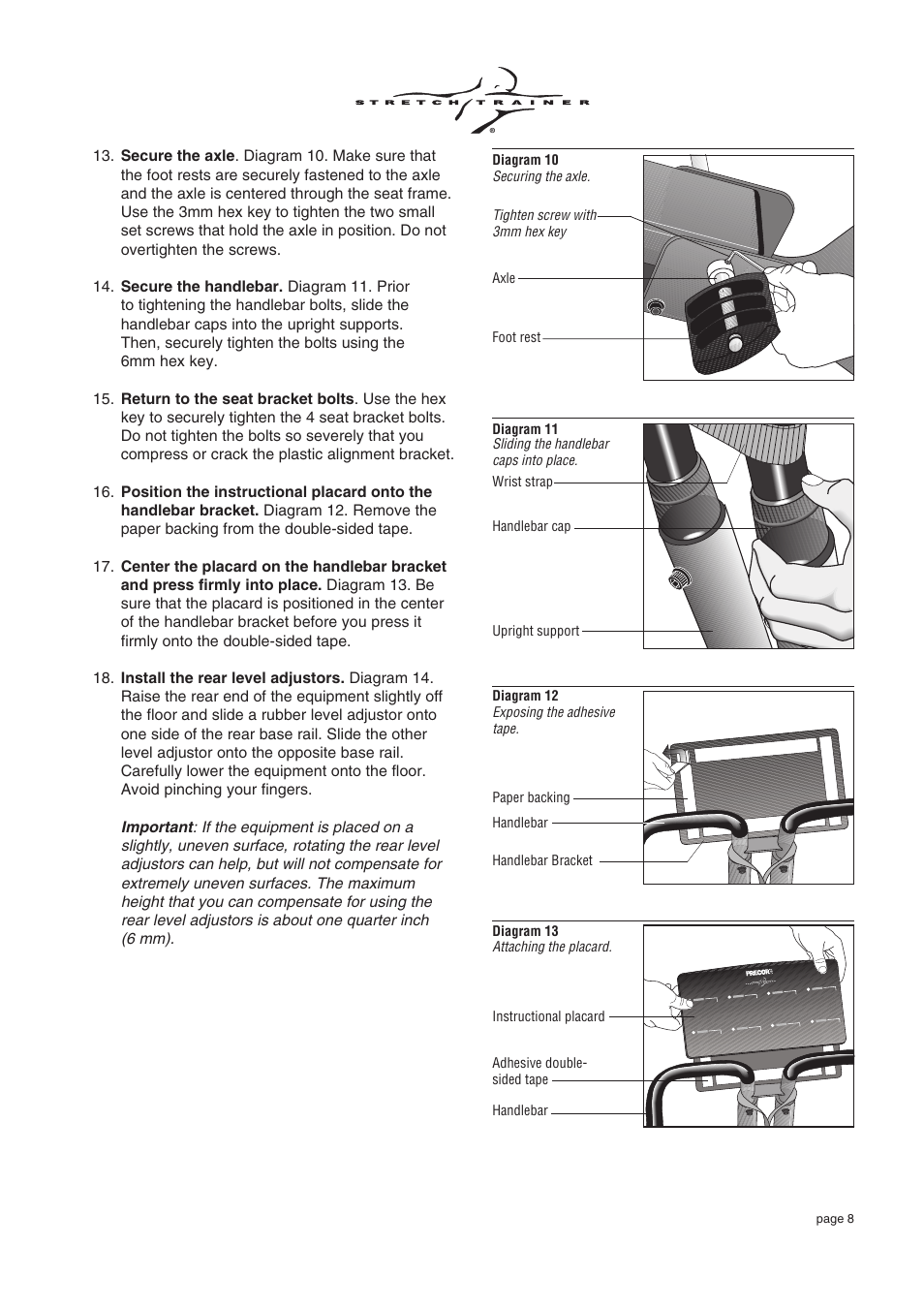 Precor Commercial Stretch Trainer C240 User Manual | Page 8 / 16