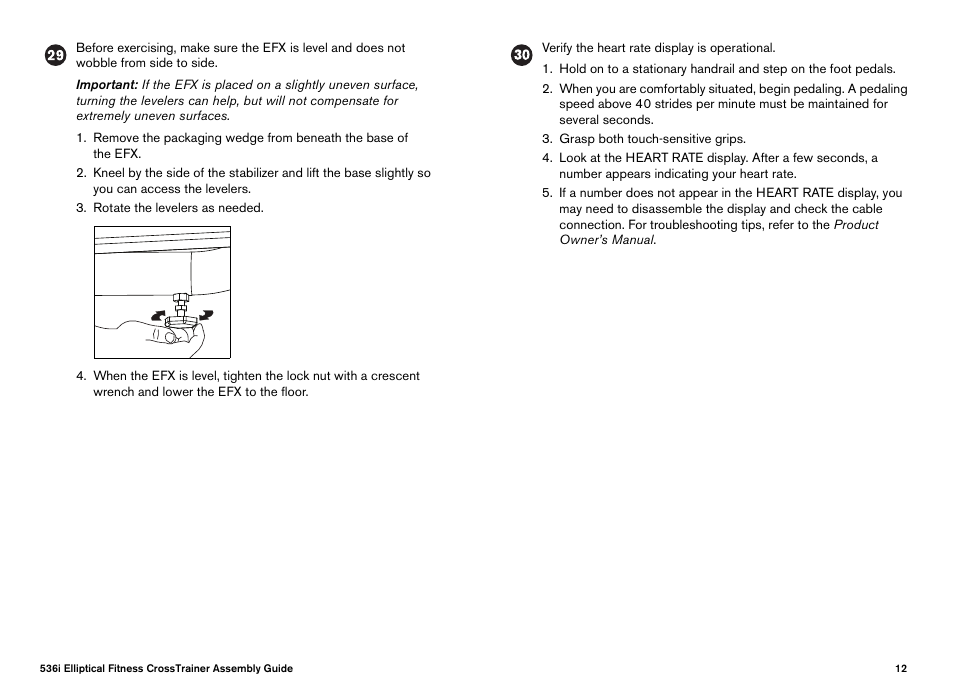 Precor Elliptical Fitness Crosstrainer EFX User Manual | Page 14 / 108