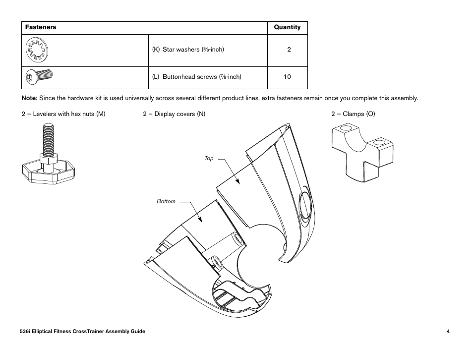 Precor Elliptical Fitness Crosstrainer EFX User Manual | Page 6 / 108