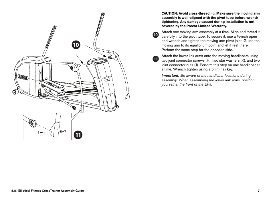 Precor Elliptical Fitness Crosstrainer EFX User Manual | Page 9 / 108