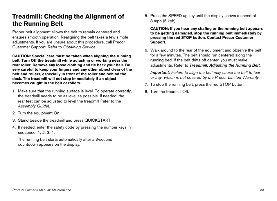 Precor Elliptical Fitness Crosstrainer EFX User Manual | Page 95 / 108