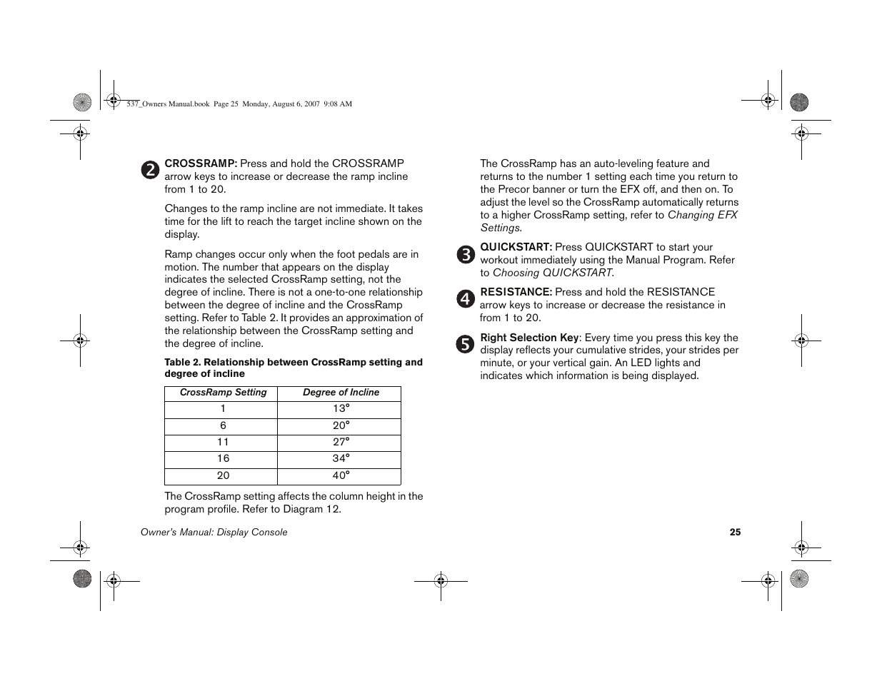 Precor 5.37 User Manual | Page 27 / 76