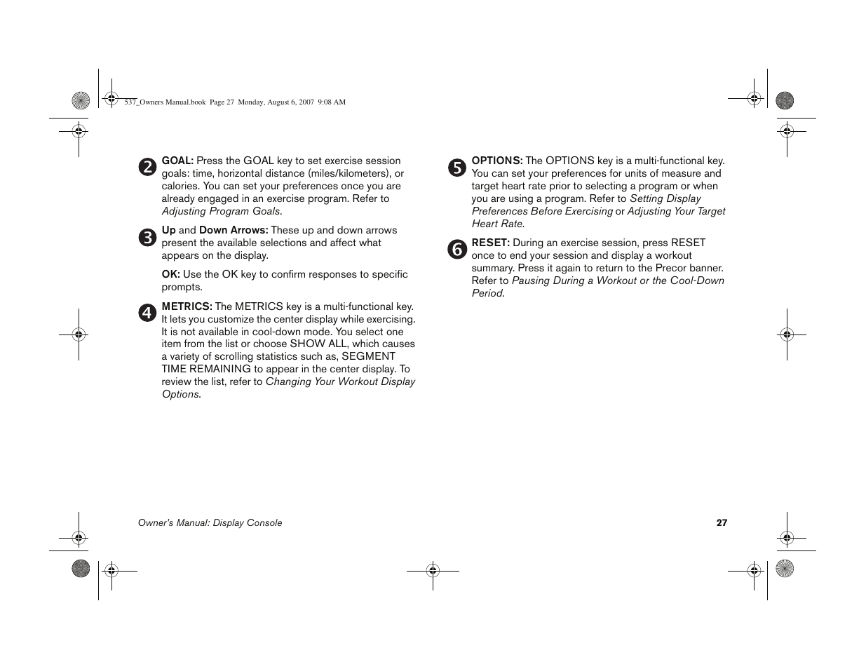 Precor 5.37 User Manual | Page 29 / 76