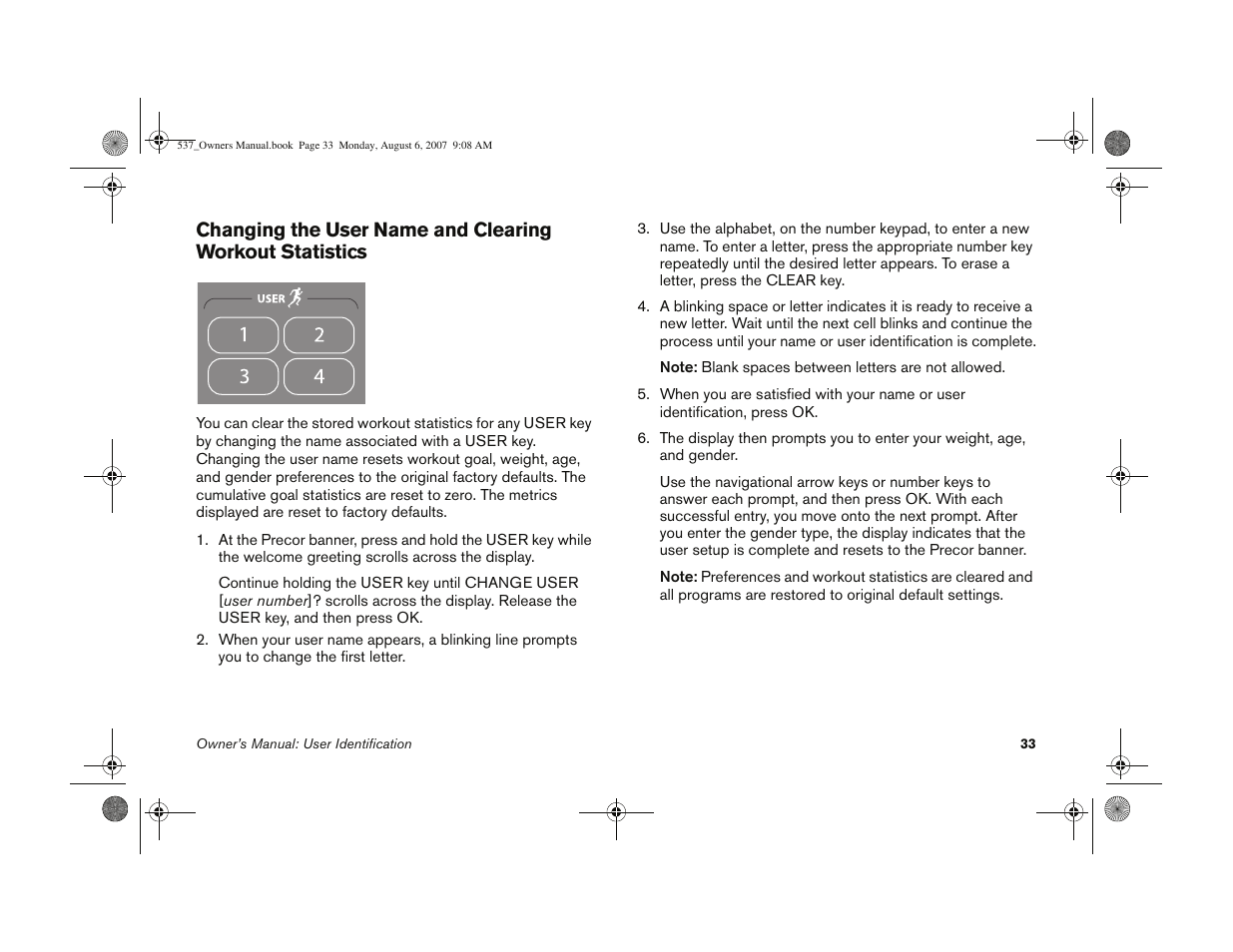 Precor 5.37 User Manual | Page 35 / 76