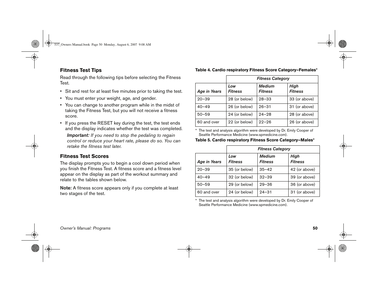 Precor 5.37 User Manual | Page 52 / 76