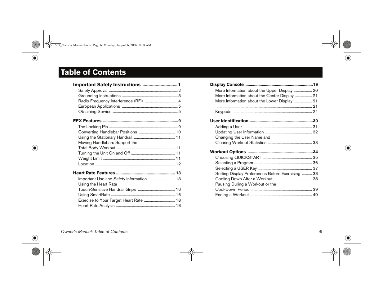 Precor 5.37 User Manual | Page 8 / 76