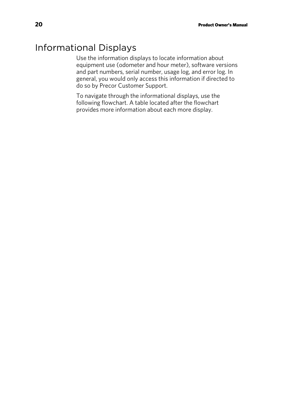 Informational displays | Precor UBK 815 User Manual | Page 66 / 92