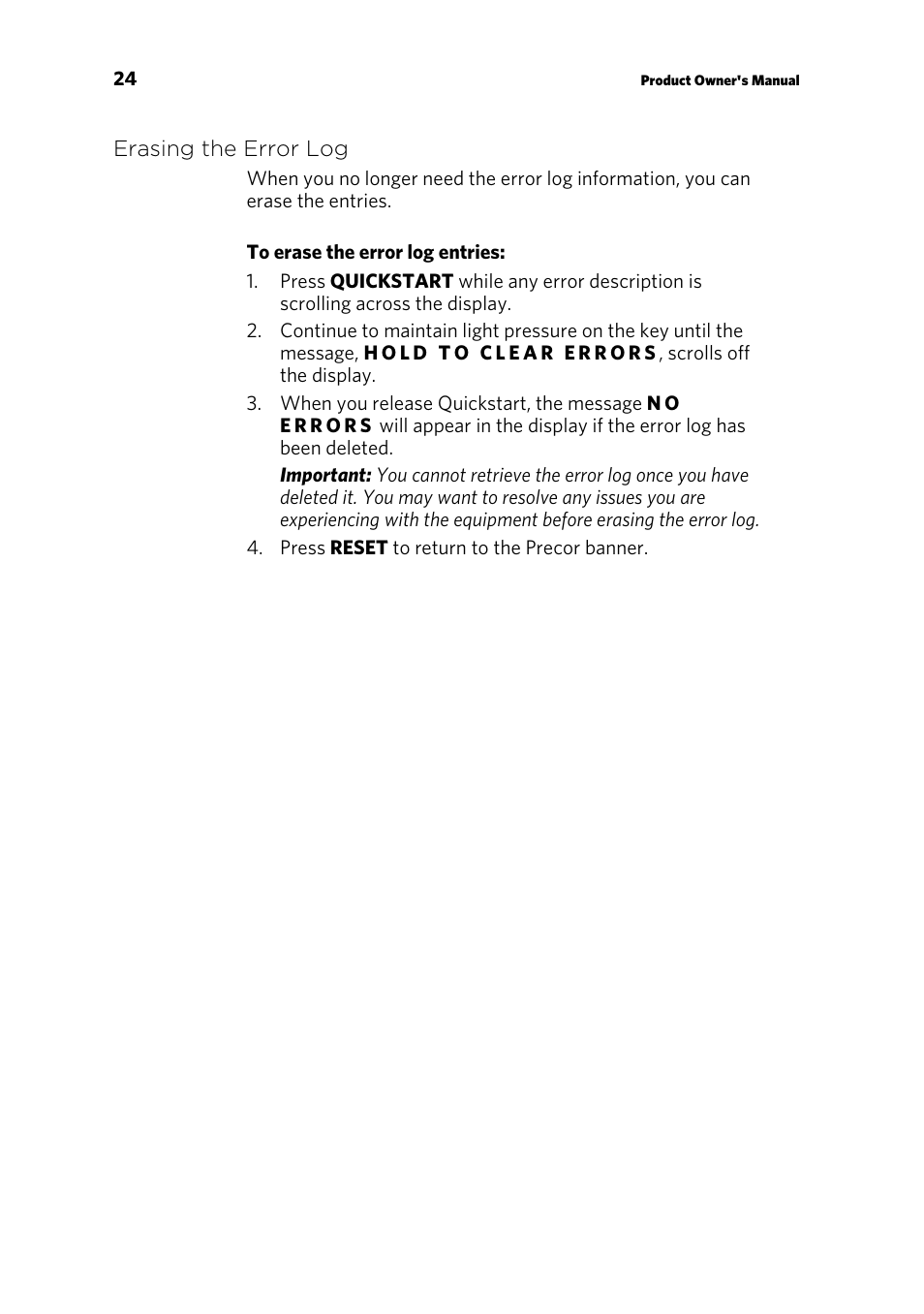Precor UBK 815 User Manual | Page 70 / 92
