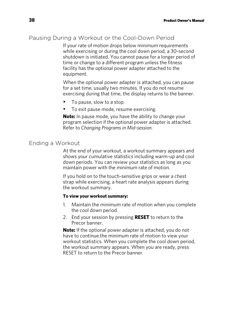 Precor UBK 815 User Manual | Page 84 / 92
