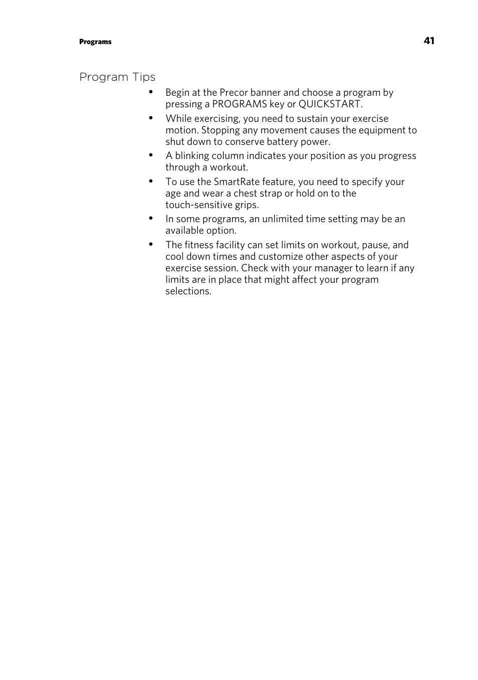Precor UBK 815 User Manual | Page 87 / 92