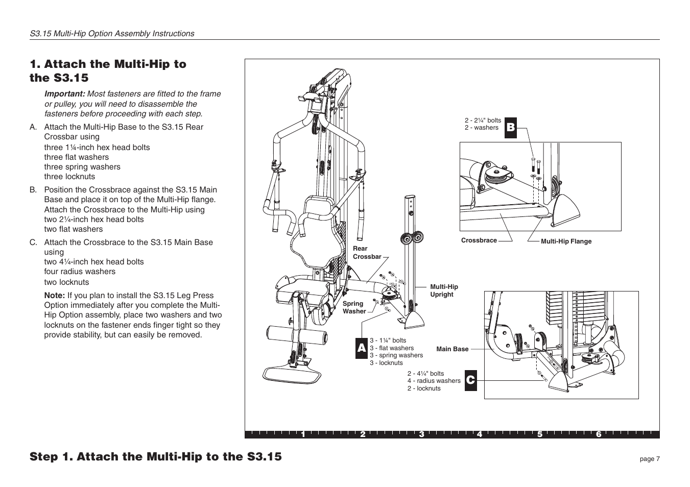 Precor Multi-Hip Option S3.15 User Manual | Page 7 / 16