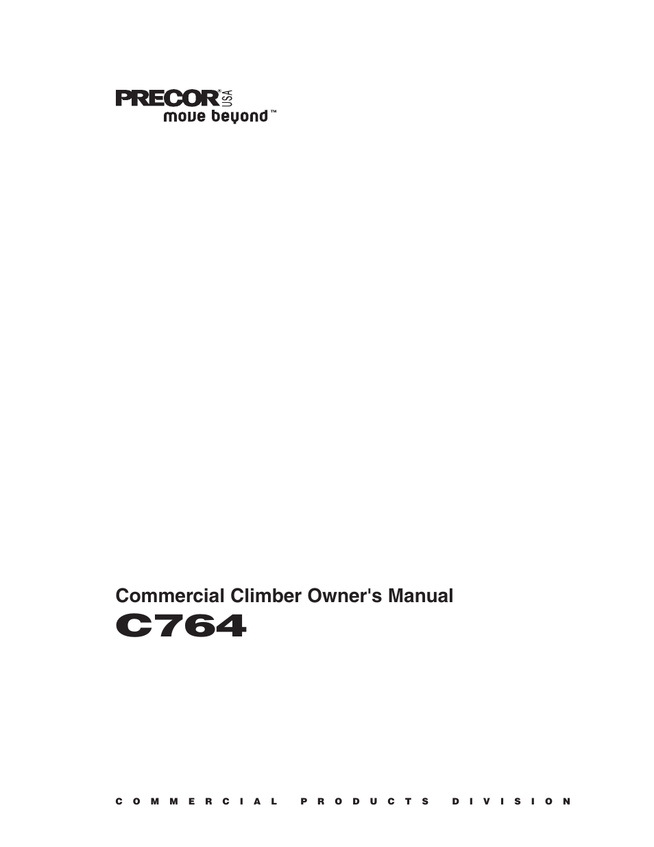 Precor C764 User Manual | 48 pages