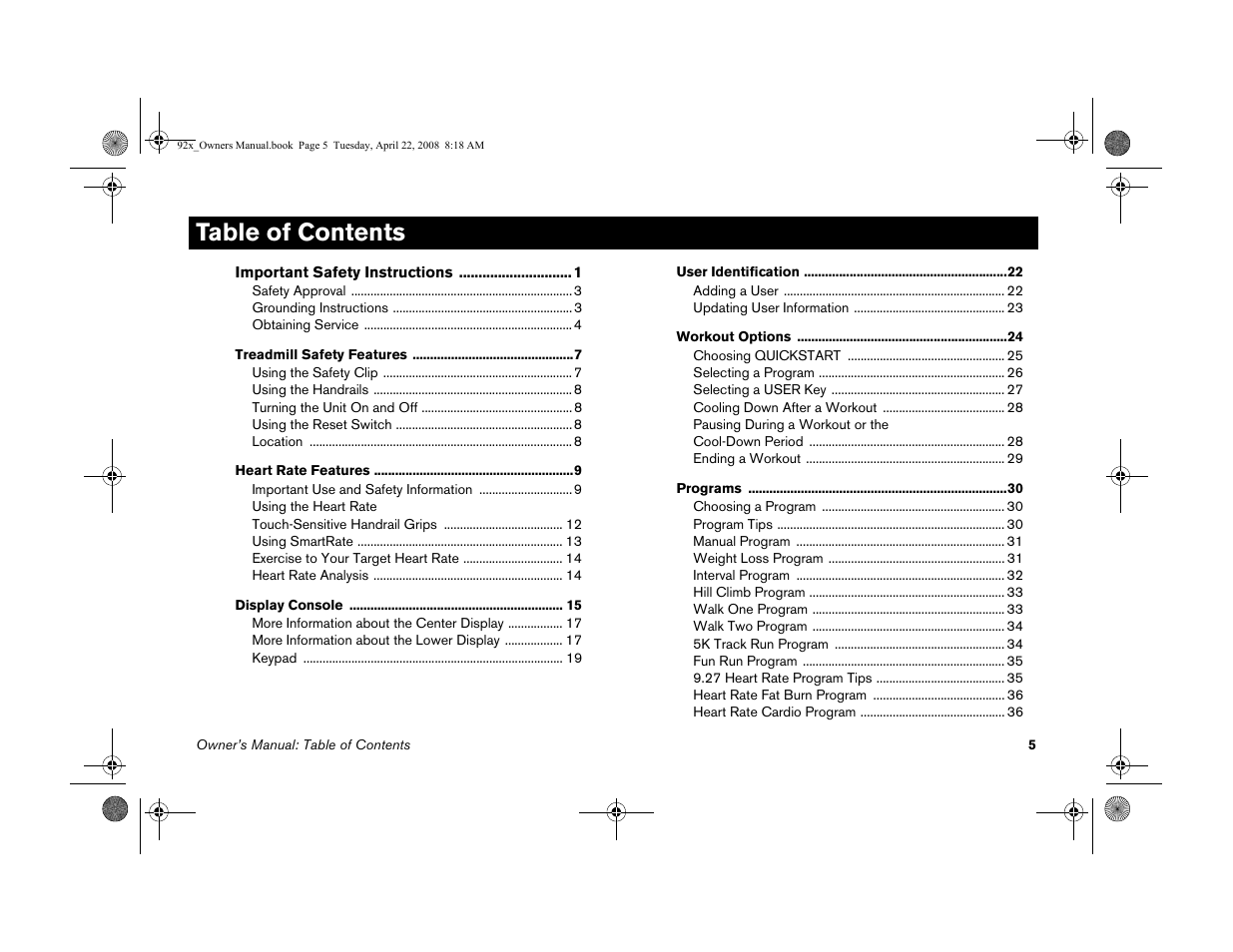 Precor MOVE BEYOND 9.23 User Manual | Page 7 / 58