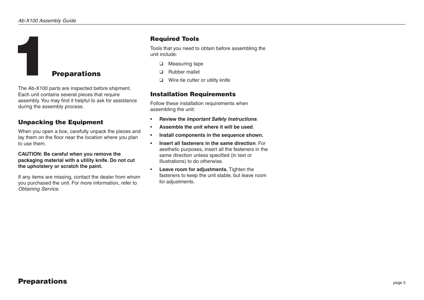 Precor Assembly Guide Ab-X100 User Manual | Page 5 / 16