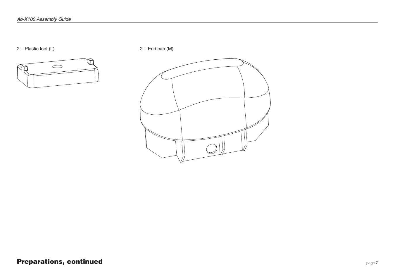 Preparations, continued | Precor Assembly Guide Ab-X100 User Manual | Page 7 / 16