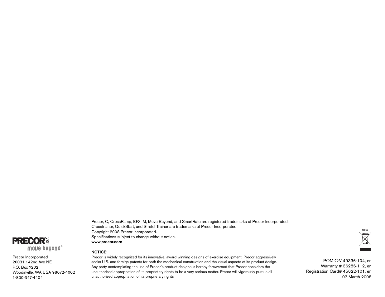 Precor Ellipticals EFX532i User Manual | Page 44 / 96