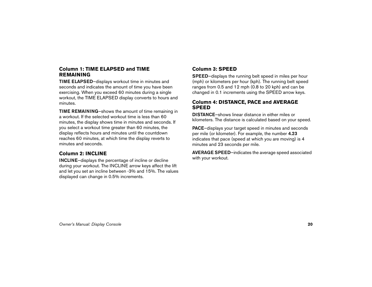 Precor Low-Impact Threadmill M9.57 User Manual | Page 22 / 94