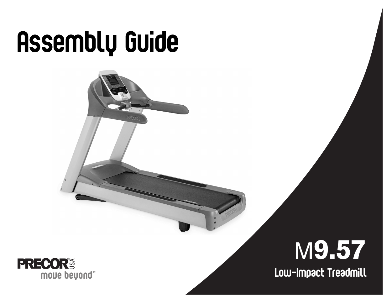 49433-102 m9.57 assembly guide, Assembly guide | Precor Low-Impact Threadmill M9.57 User Manual | Page 83 / 94