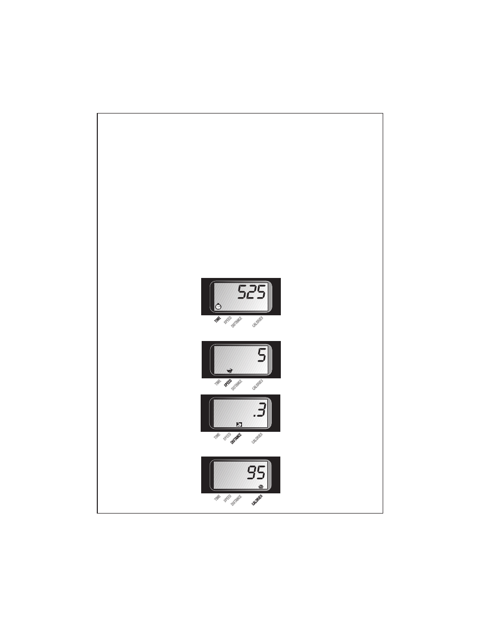 Electronic console displays | Precor ELECTRONIC CONSOLE 903 User Manual | Page 18 / 24