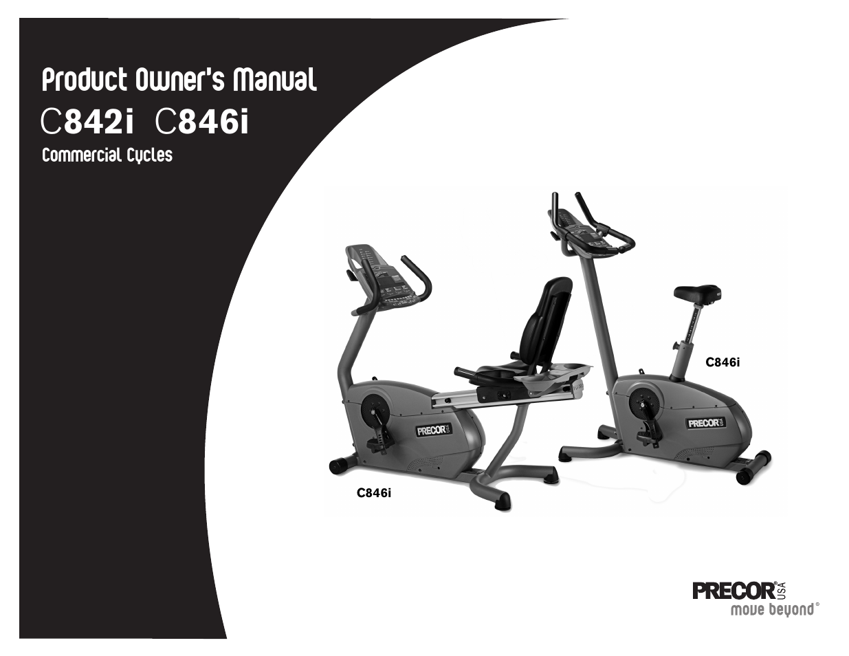 Precor Commercial Cycles C846i User Manual | 68 pages