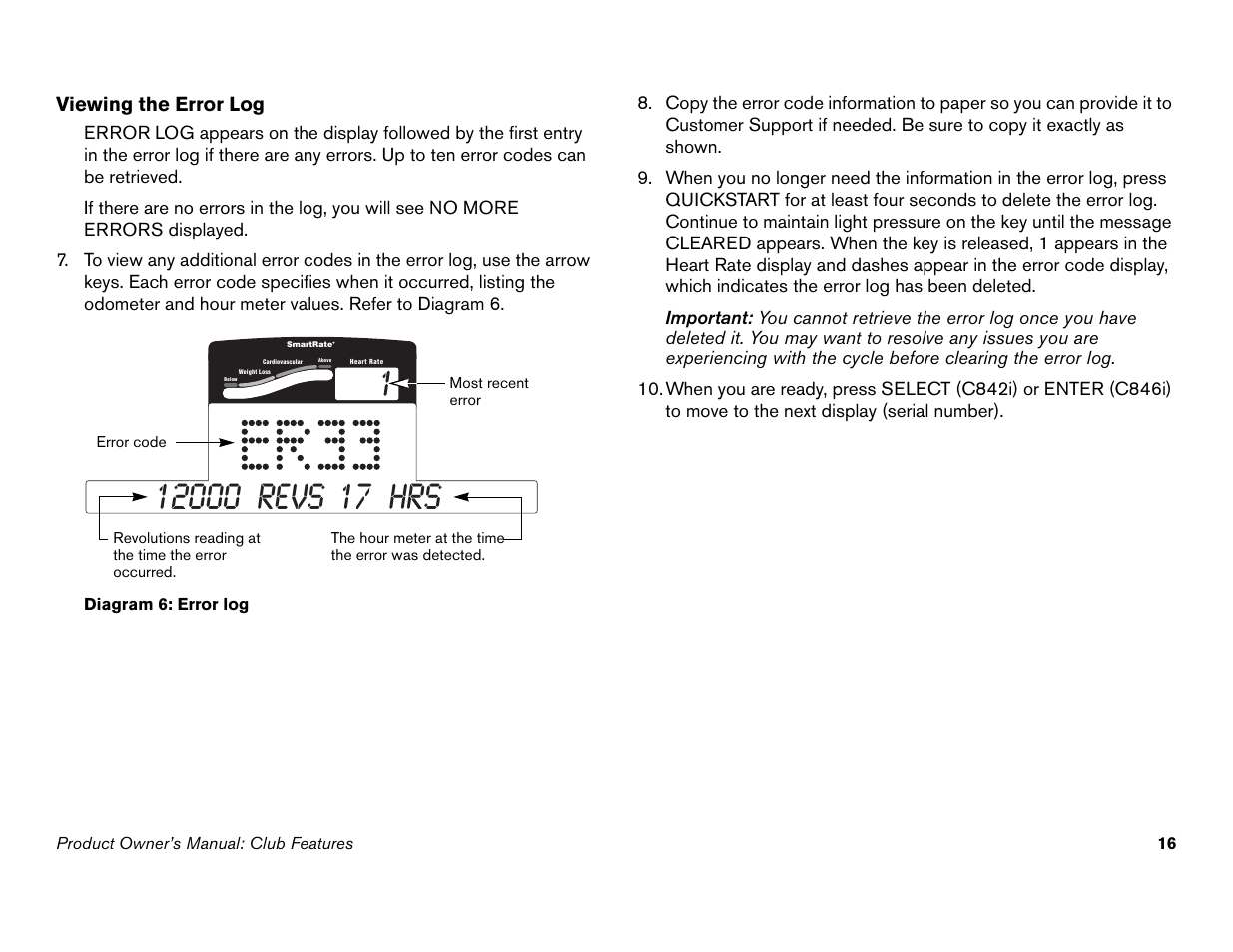 Precor Commercial Cycles C846i User Manual | Page 18 / 68