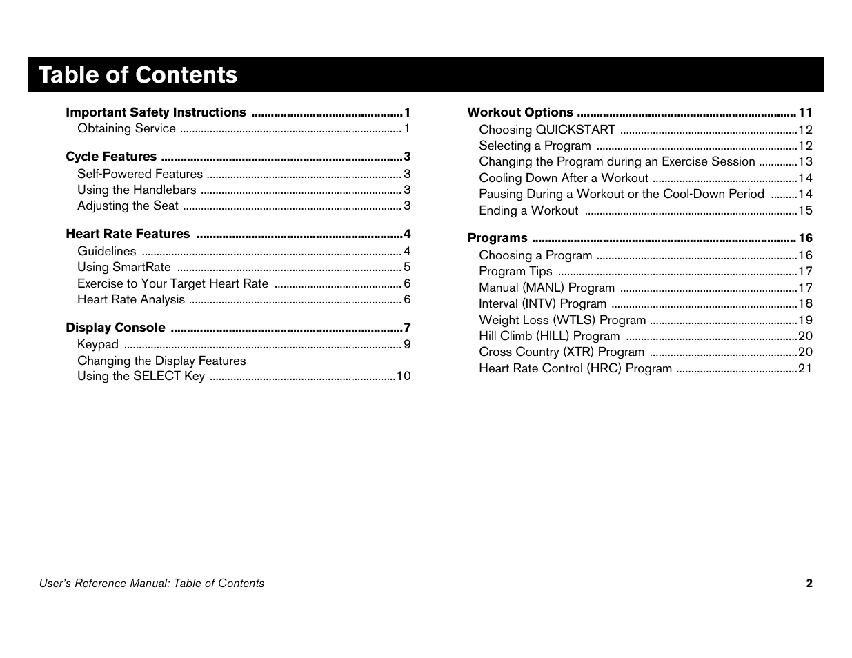 Precor Commercial Cycles C846i User Manual | Page 36 / 68