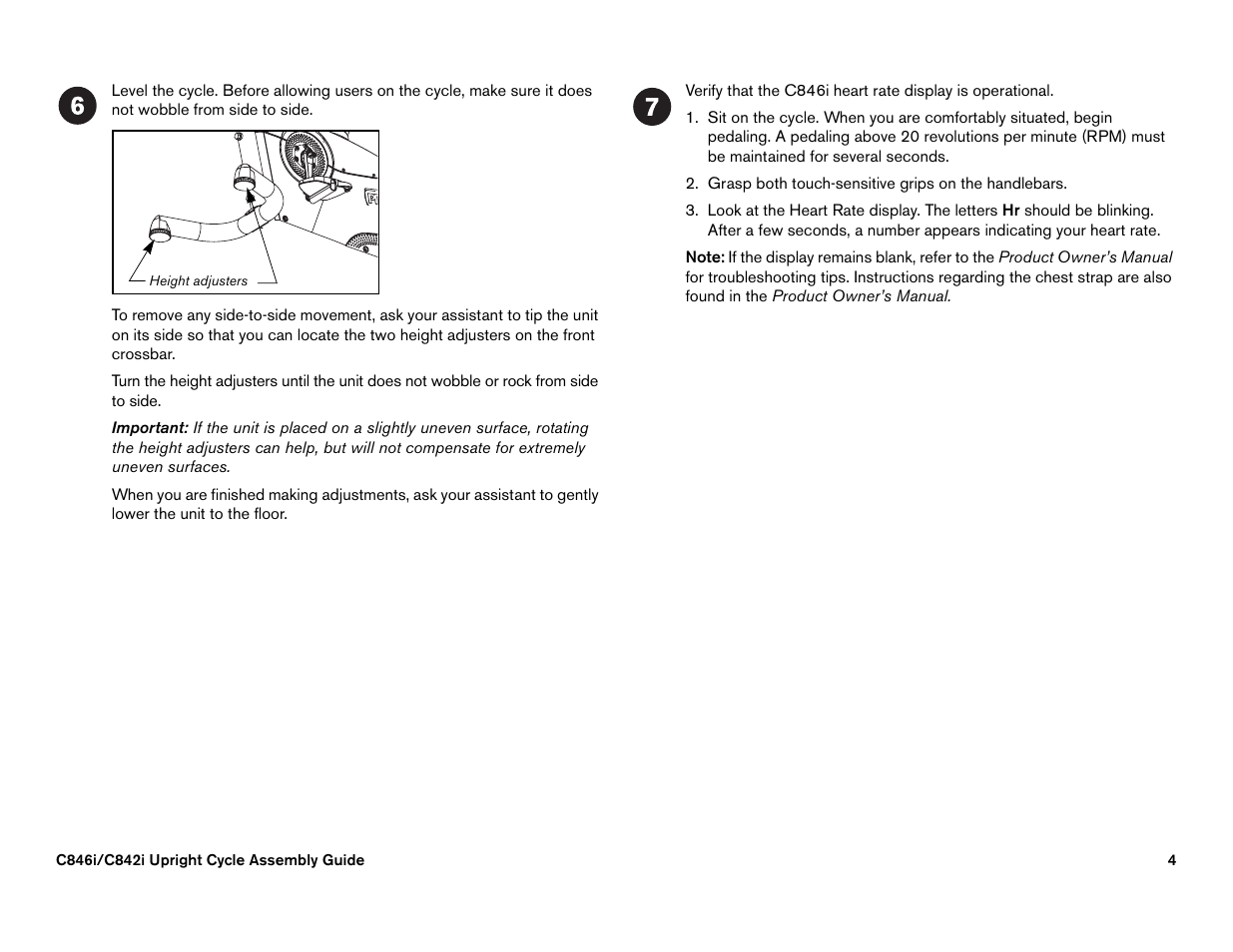 Precor Commercial Cycles C846i User Manual | Page 66 / 68