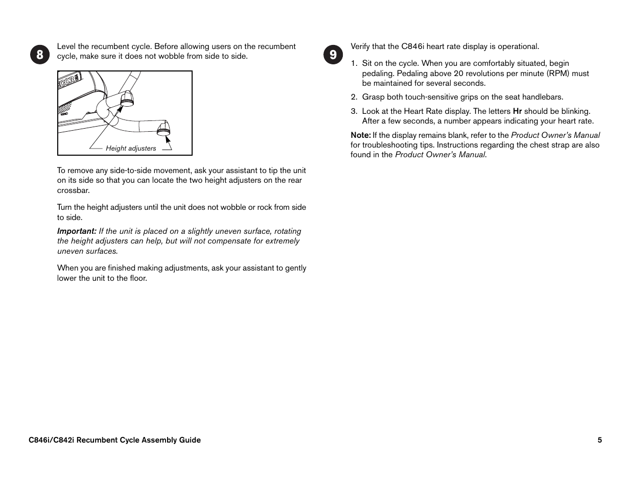 Precor C842i User Manual | Page 71 / 72