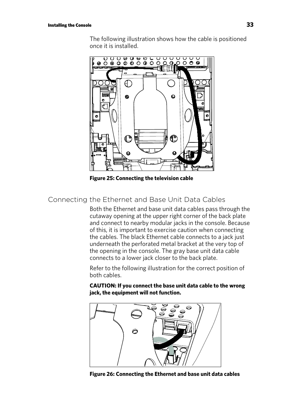 Connecting the ethernet and base unit data cables | Precor EFX 883 User Manual | Page 35 / 104