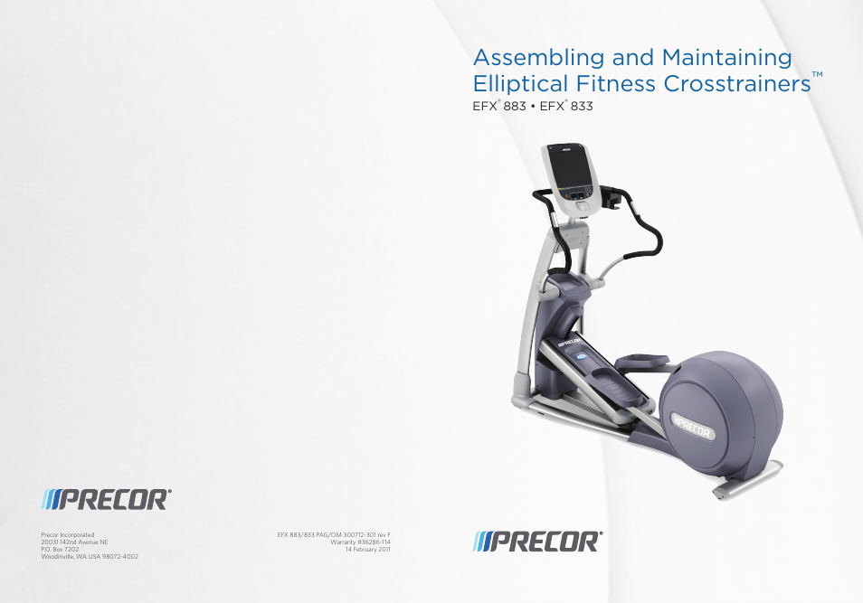 Precor EFX 883 User Manual | Page 56 / 104