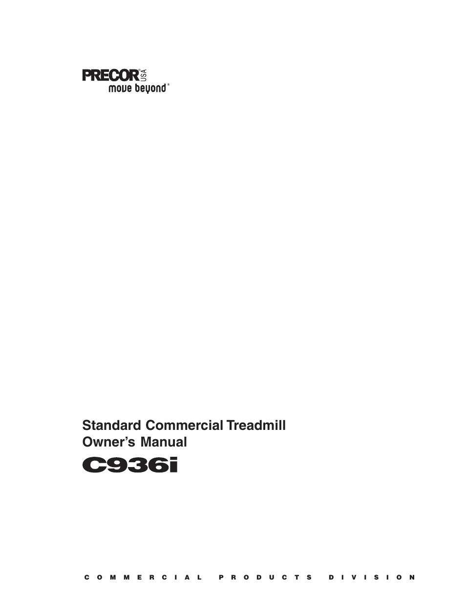 Precor C936i User Manual | 52 pages