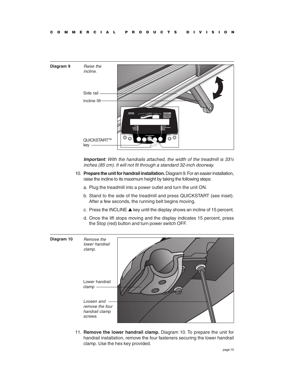 Precor C936i User Manual | Page 15 / 52