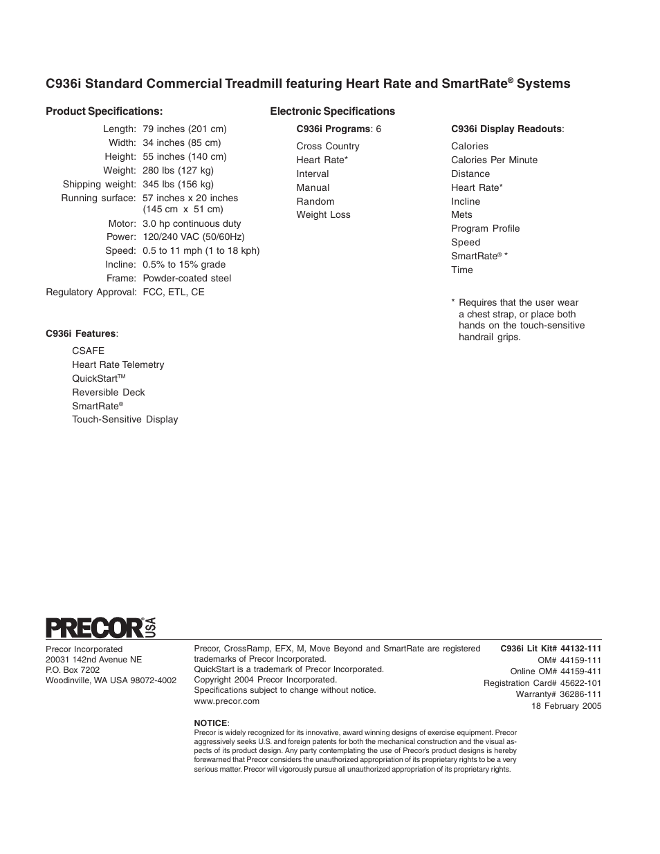 Systems | Precor C936i User Manual | Page 52 / 52