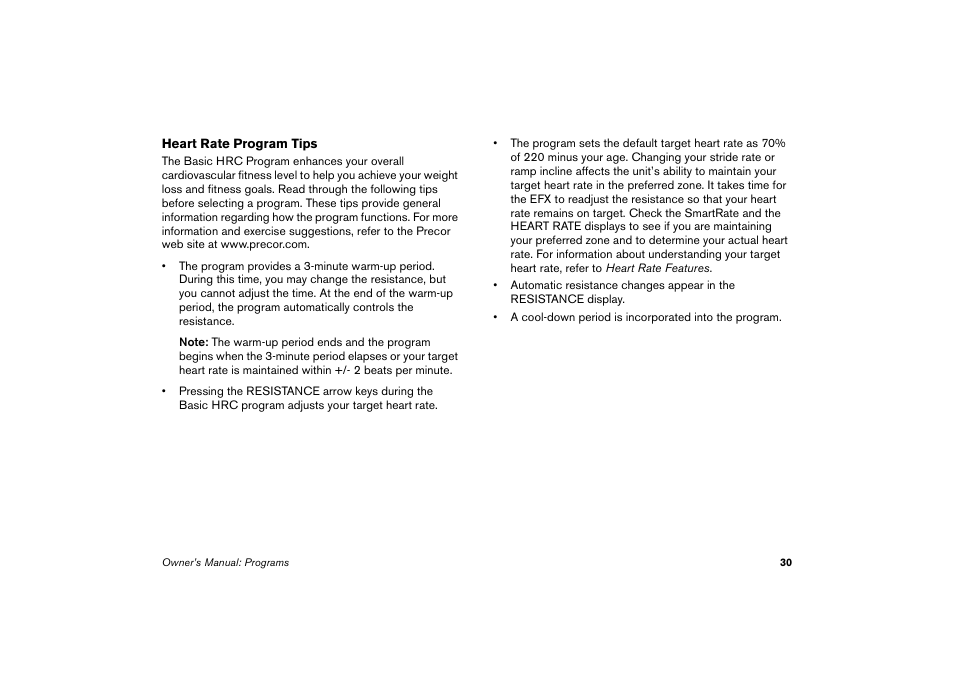 Precor EFX 5.23 User Manual | Page 31 / 59