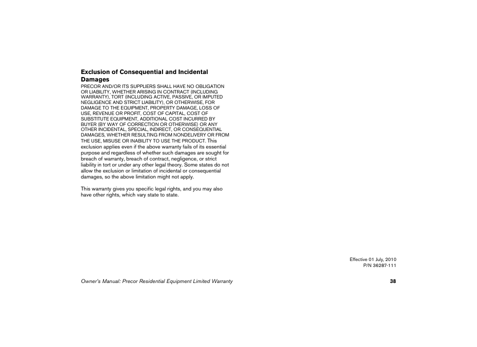 Precor EFX 5.23 User Manual | Page 39 / 59
