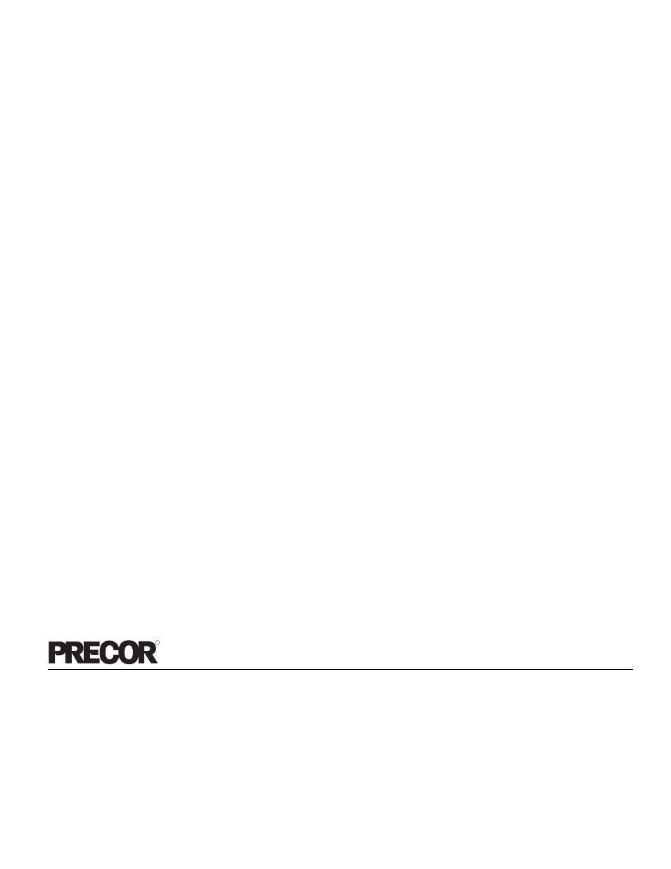 Precor Programmable Ergometer 9.5sp User Manual | Page 31 / 31