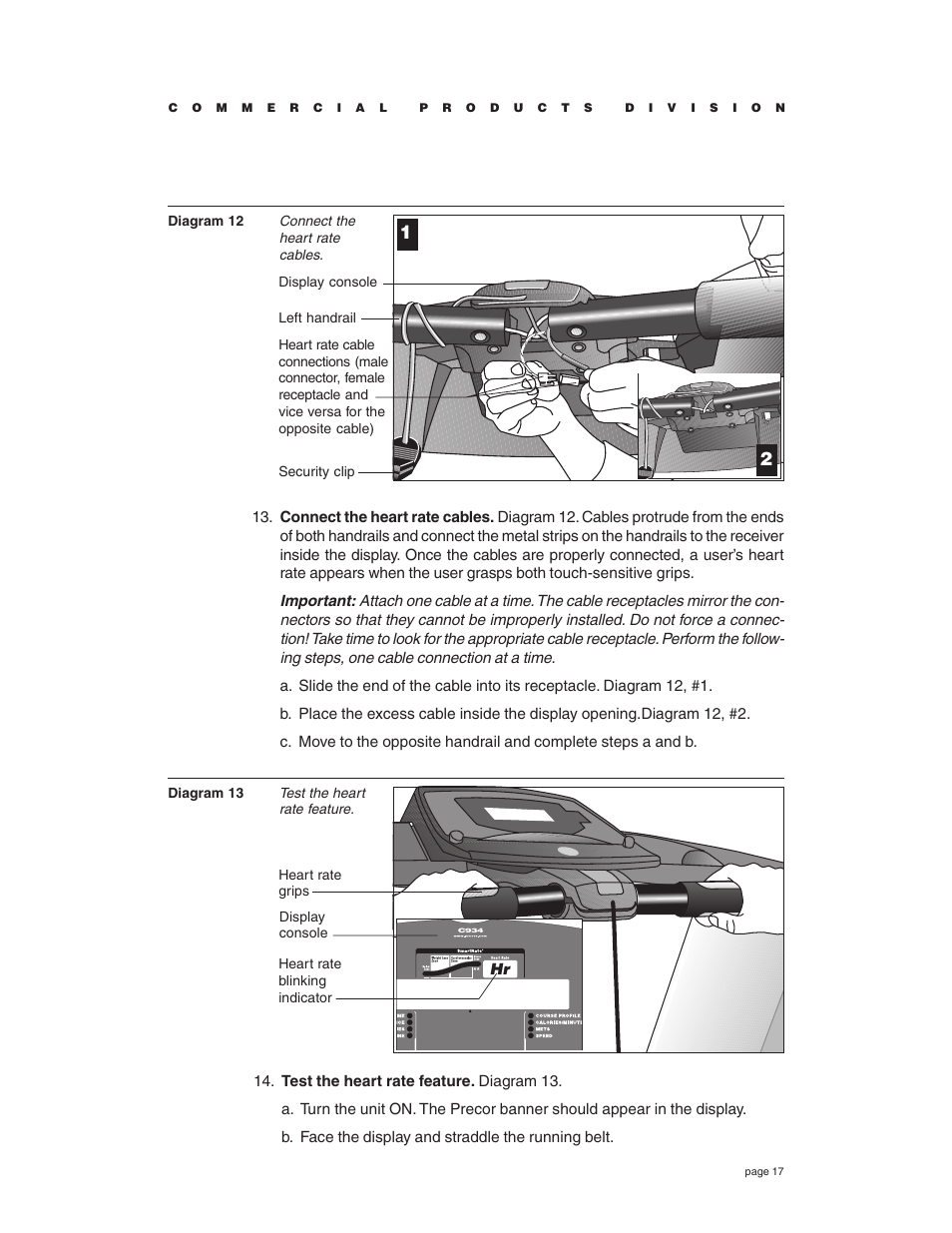 Precor C934 User Manual | Page 17 / 60