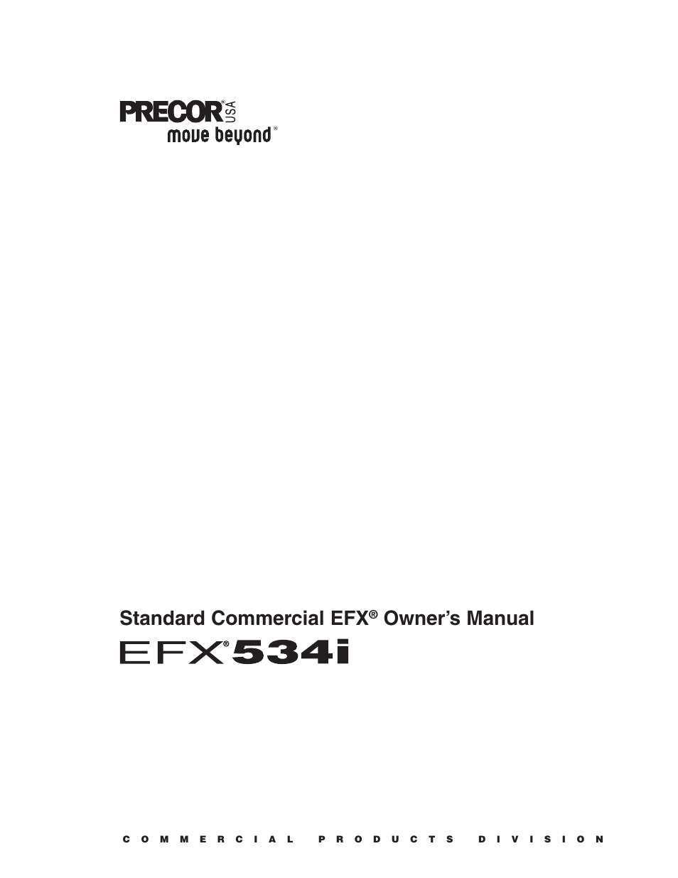 Precor EFX534i t User Manual | 52 pages