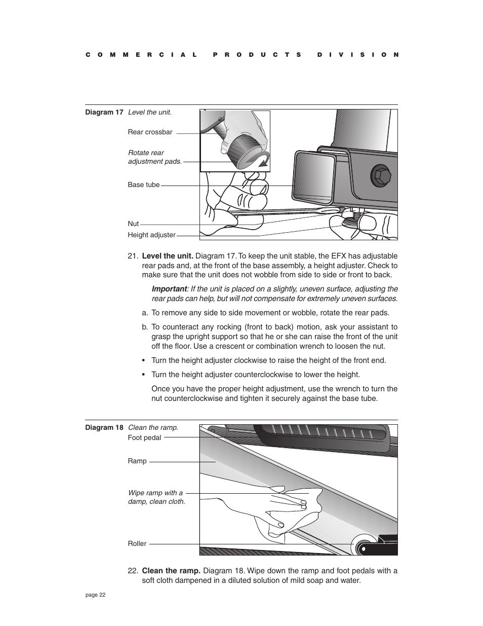 Precor EFX534i t User Manual | Page 22 / 52
