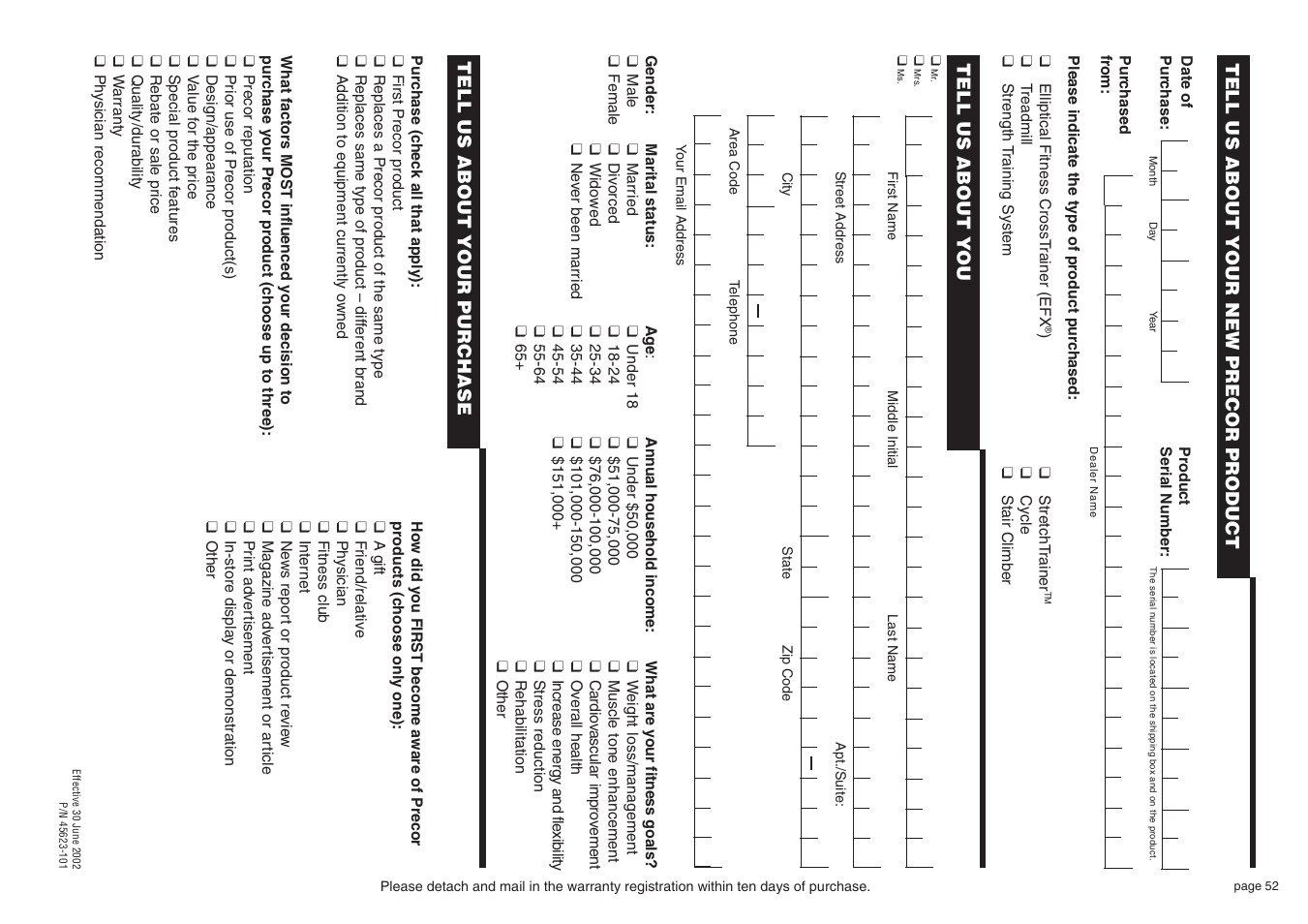 Precor Strength-Training S3.45 User Manual | Page 52 / 54