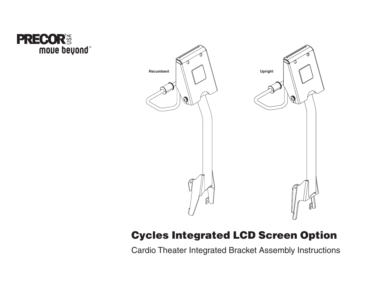 Precor Cycles Integrated LCD Screen Option none User Manual | 16 pages