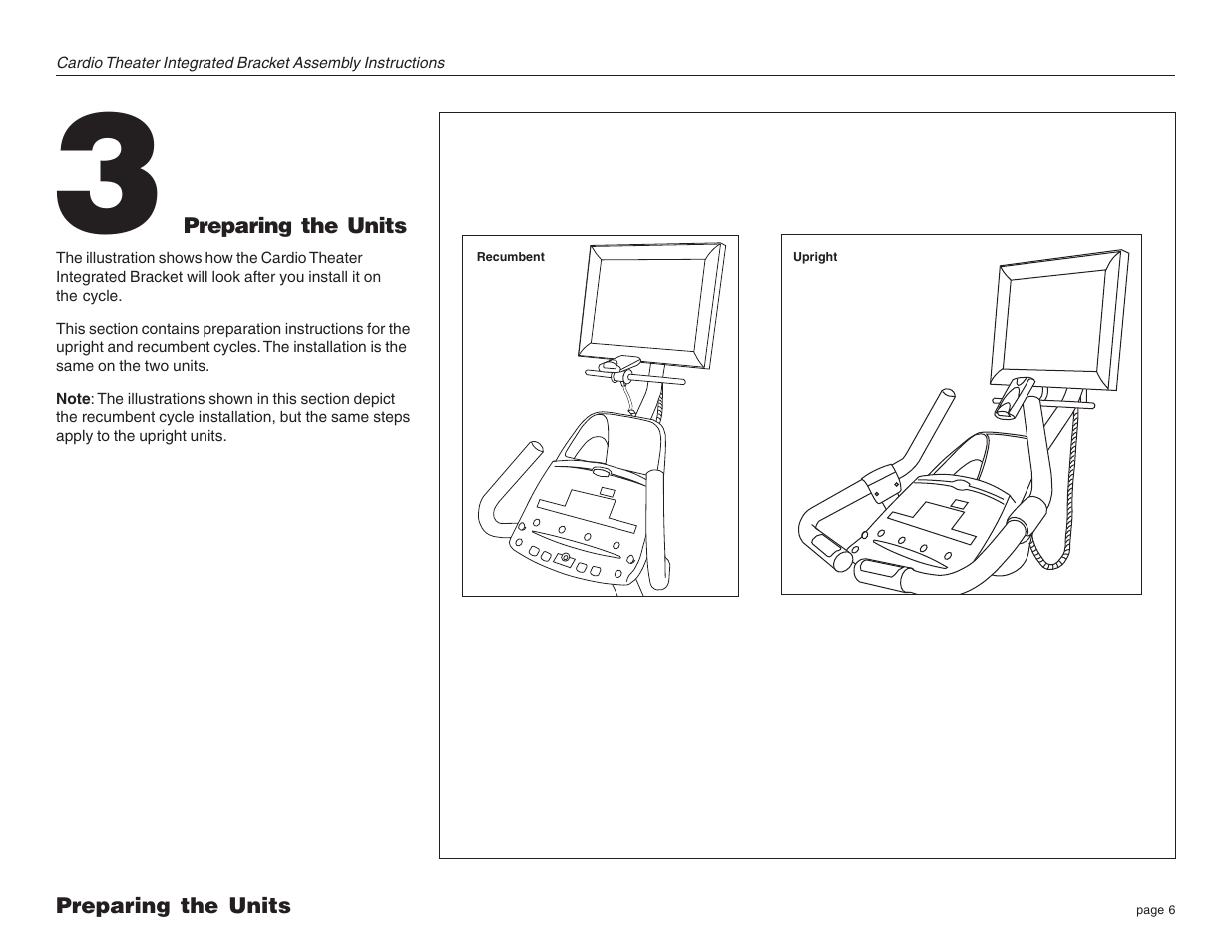 Preparing the units | Precor Cycles Integrated LCD Screen Option none User Manual | Page 6 / 16