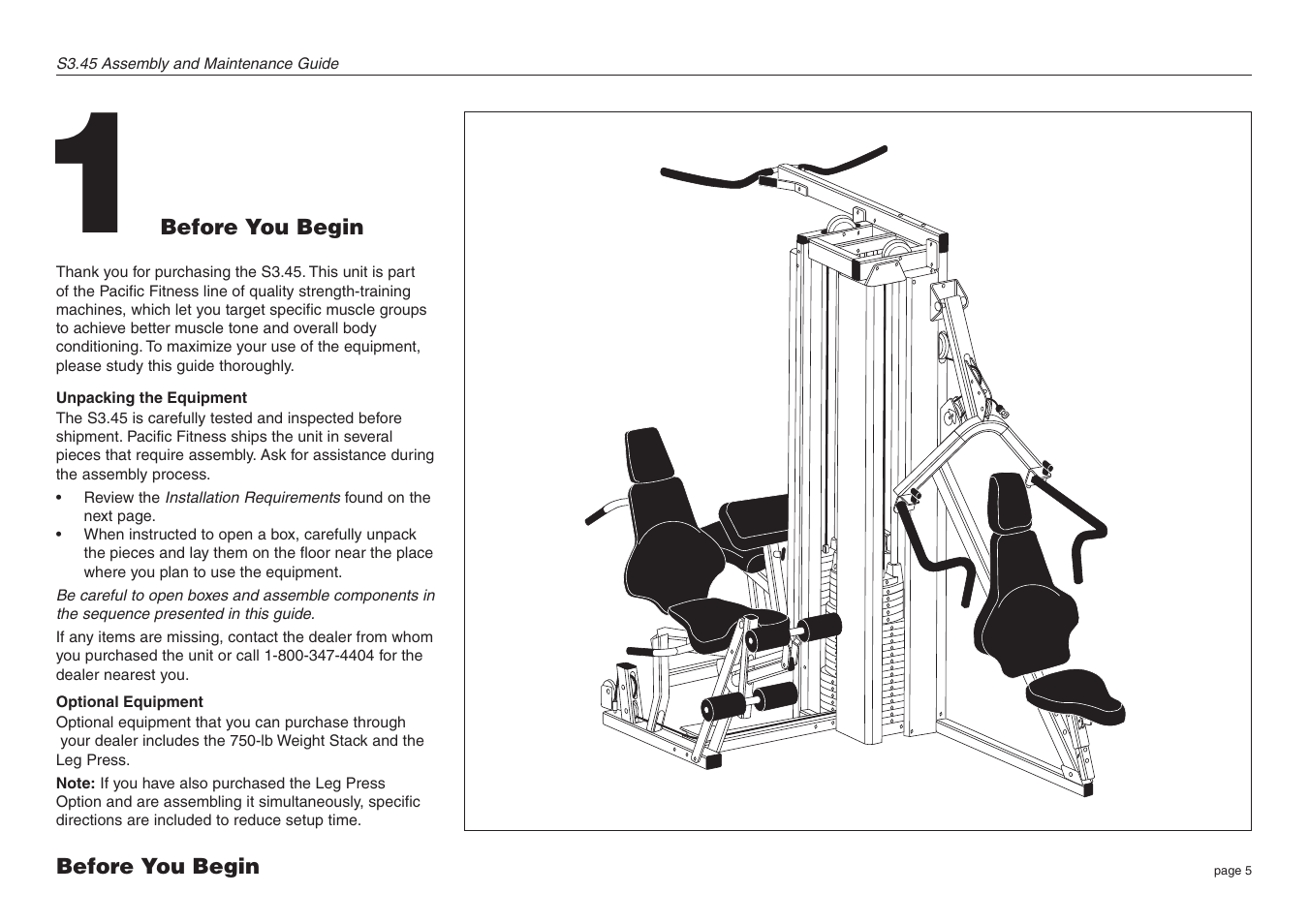 Precor S3.45 User Manual | Page 5 / 54
